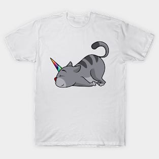 Unicorn cat kitten caticorn dreaming about the future T-Shirt